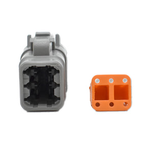 Bluewater 6 Position DTM Female Connector wWedge Lock
