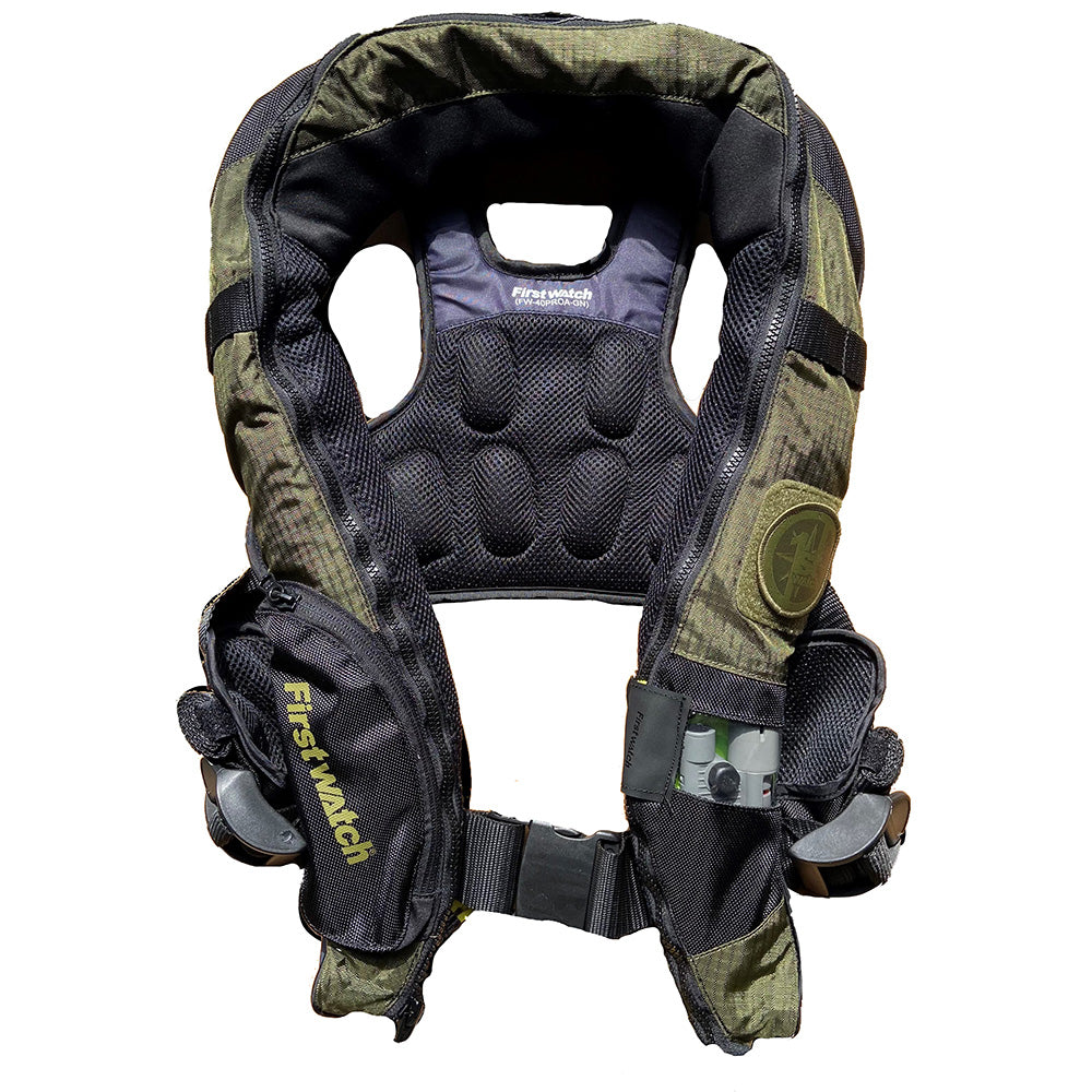 First Watch AutoManual Convertible 38G Inflatable PFD  Green