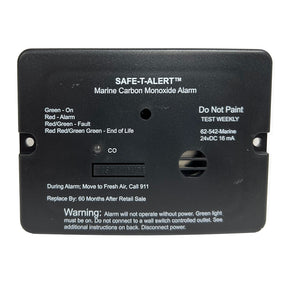 SafeTAlert 62 Series Carbon Monoxide Alarm  24V Flush Mount  Black wRelay