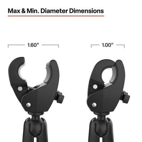 RAM Mount RAM Trolling Motor Stabilizer wToughClaw 1  16 Clamp Bases