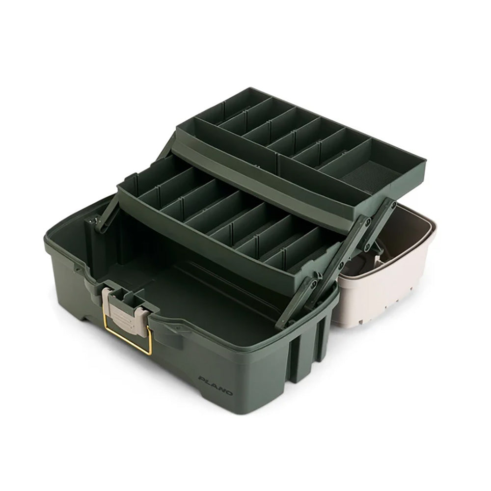 Plano TwoTray Tackle Box  GreenTan