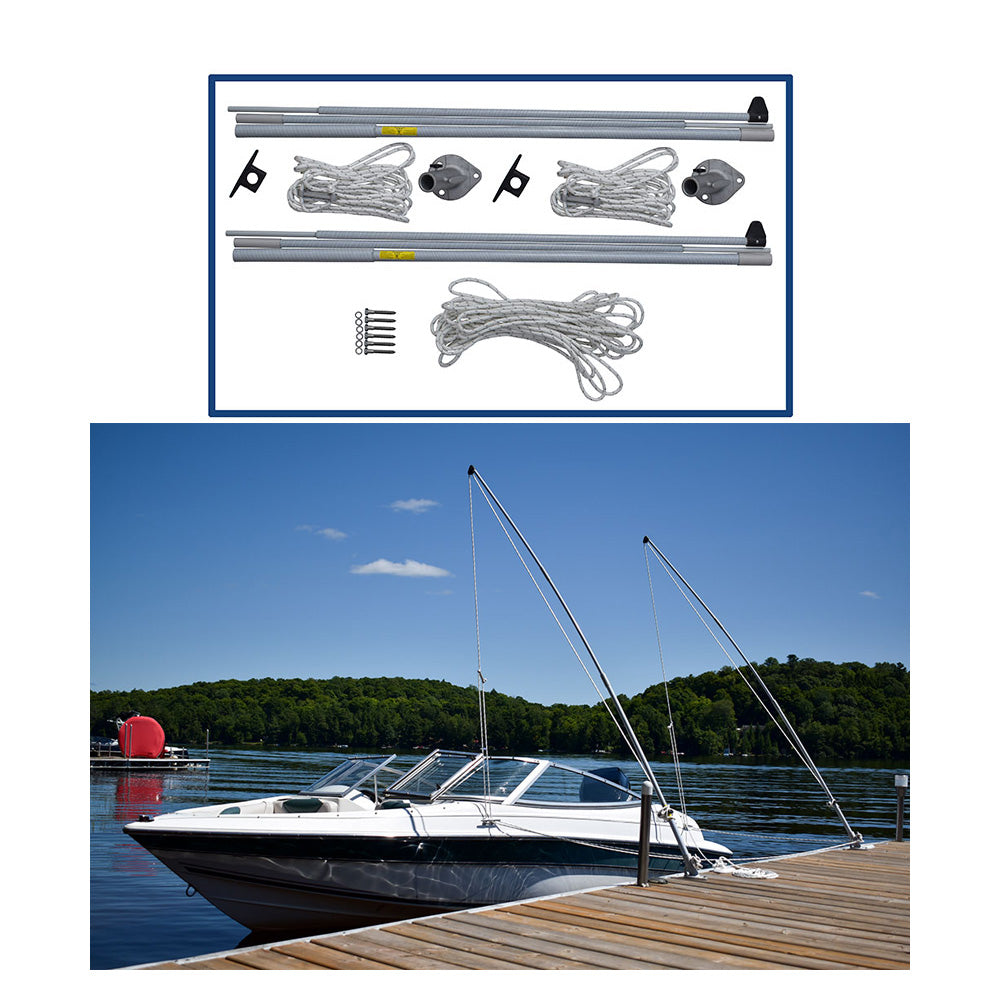 Dock Edge Supreme EZStow Mooring Whips  10  4000lbs  Up to 21