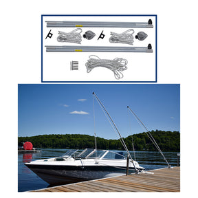 Dock Edge Supreme EZStow Mooring Whips  10  4000lbs  Up to 21