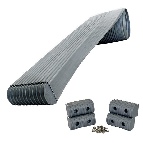 Caliber BunkWrap Kit  Grey 16 x 2 x 4 Roll  4 Caps  HRDW Roll  4 Endcaps  Stainless Steel Hardware