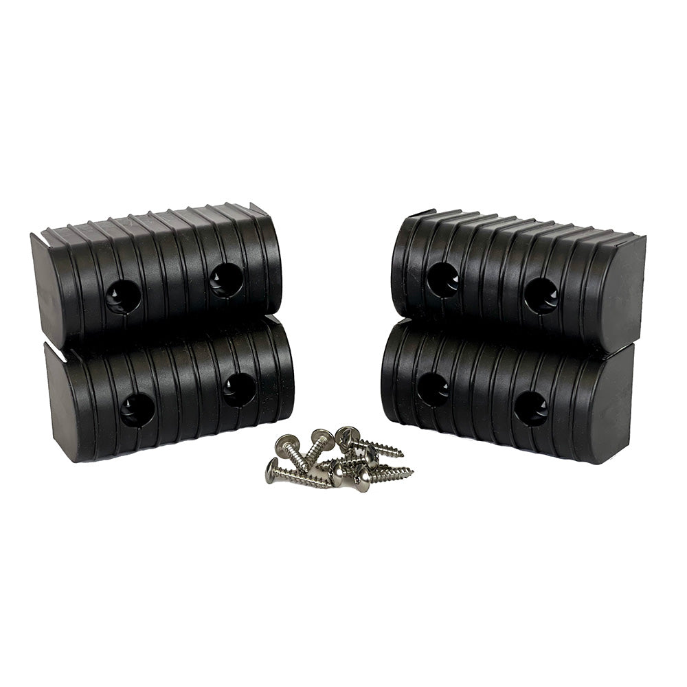 Caliber BunkWrap End Cap 2x4 Black Accessory Kit wStainless Steel Hardware 4Pack