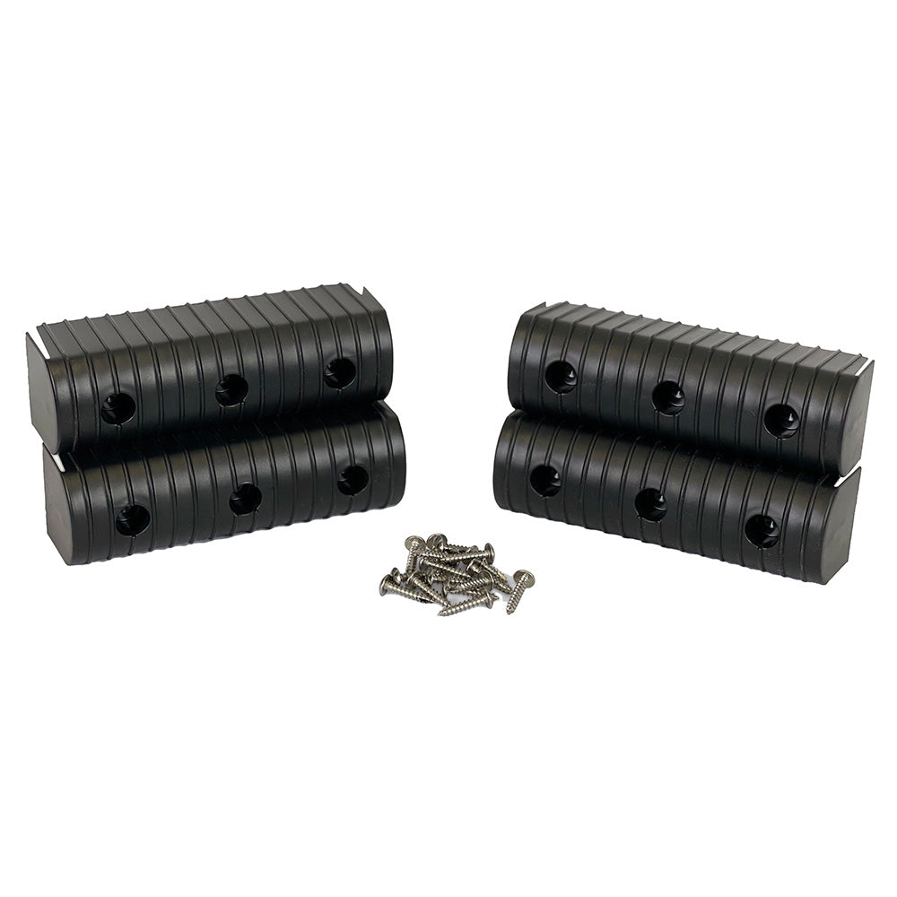 Caliber BunkWrap End Cap 2x6 Black Accessory Kit wStainless Steel Hardware 4Pack