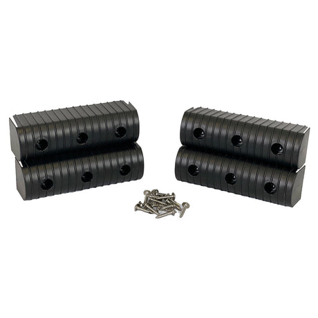 Caliber BunkWrap End Cap 2x6 Black Accessory Kit wStainless Steel Hardware 4Pack