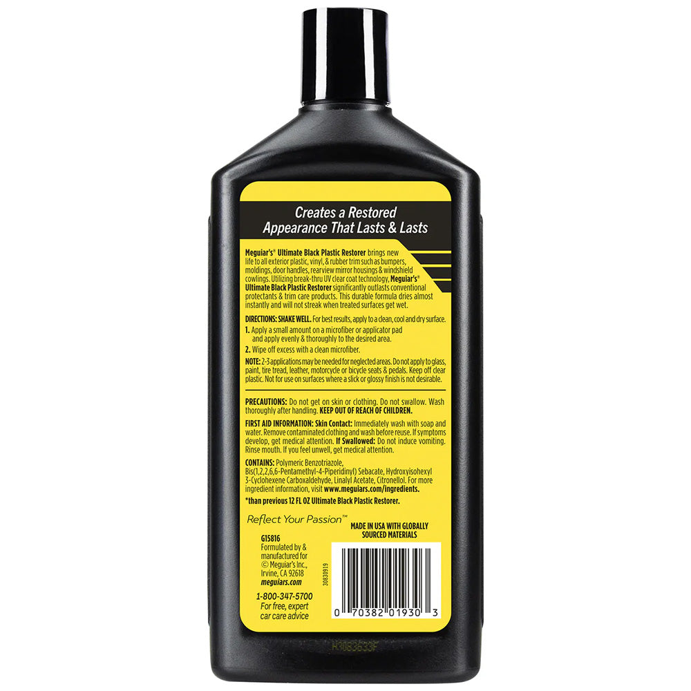 Meguiars Ultimate Black Plastic Restorer  16oz