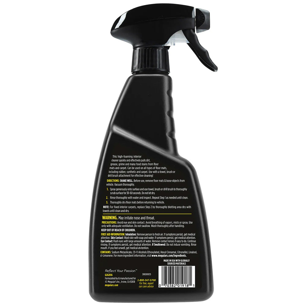 Meguiars Foaming Floor Mat  Carpet Cleaner  16oz