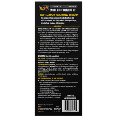 Meguiars Quik Solutions Carpet  Cloth Cleaning Kit