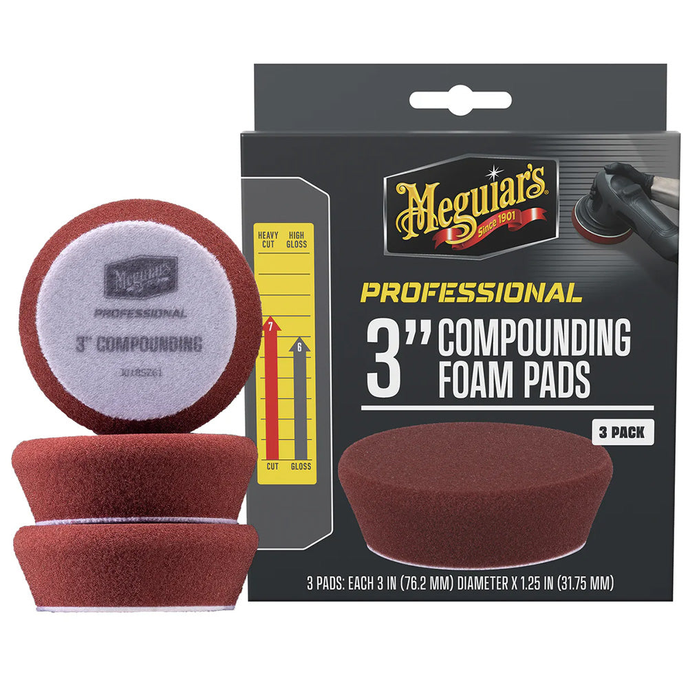 Meguiars Professional 3 Compound Foam Pads 3Pack
