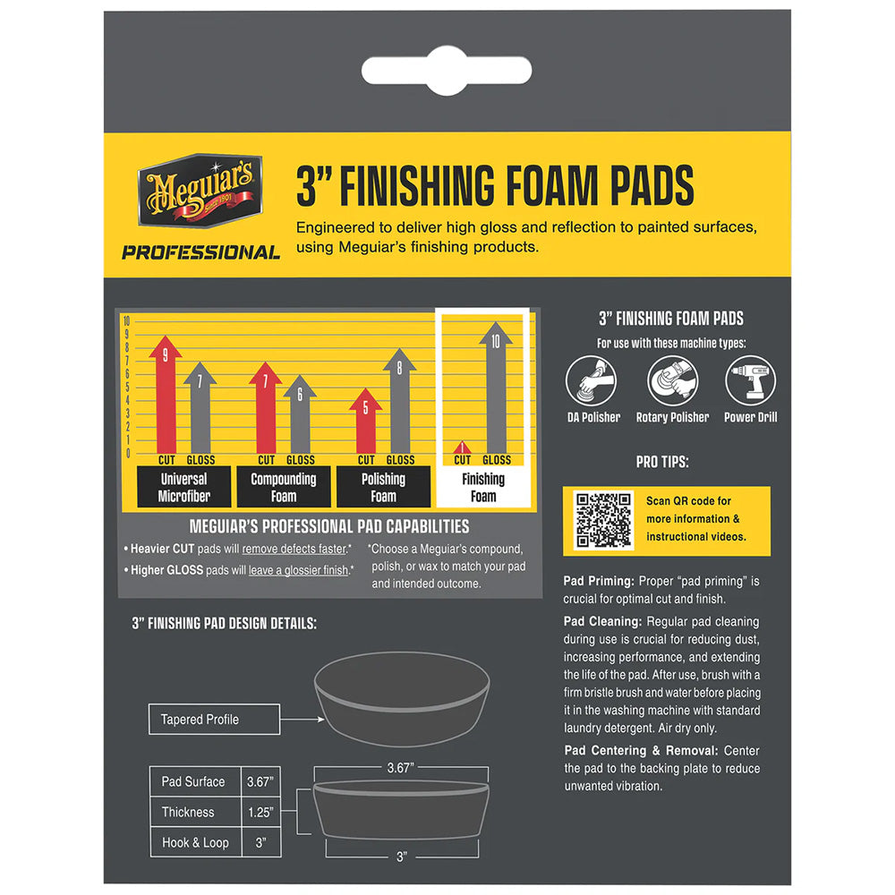 Meguiars Professional 3 Finishing Foam Pads 3Pack