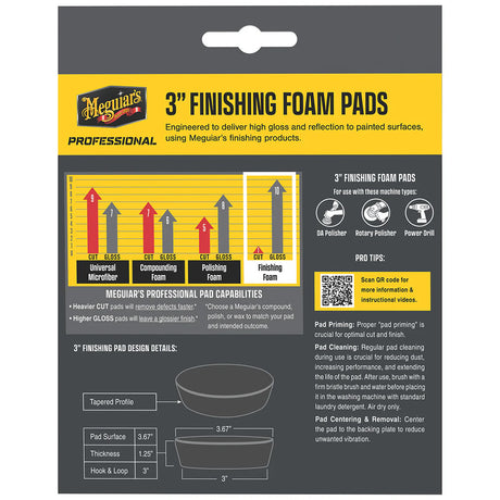 Meguiars Professional 3 Finishing Foam Pads 3Pack