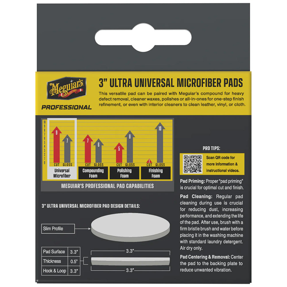 Meguiars Professional 3 Ultra Universal Microfiber Pads 3Pack