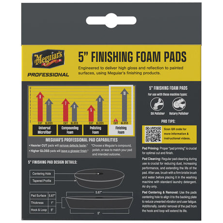 Meguiars Professional 5 Finishing Foam Pads 2Pack
