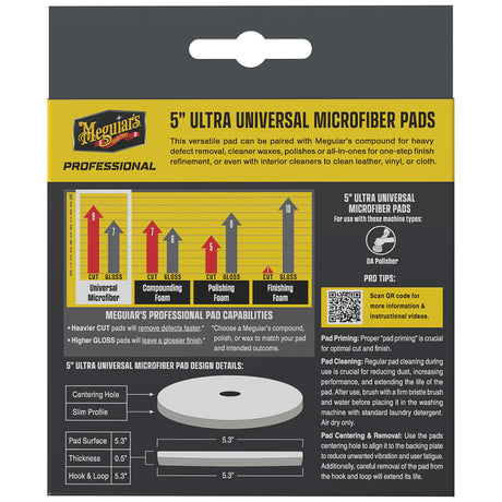 Meguiars Professional 5 Ultra Universal Microfiber Pads 2Pack