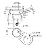 TACO Aluminum QuickRelease Fender Lock fPontoon Boats