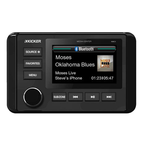 KICKER KMC4 WeatherResistant GaugeStyle Media Center wBluetooth