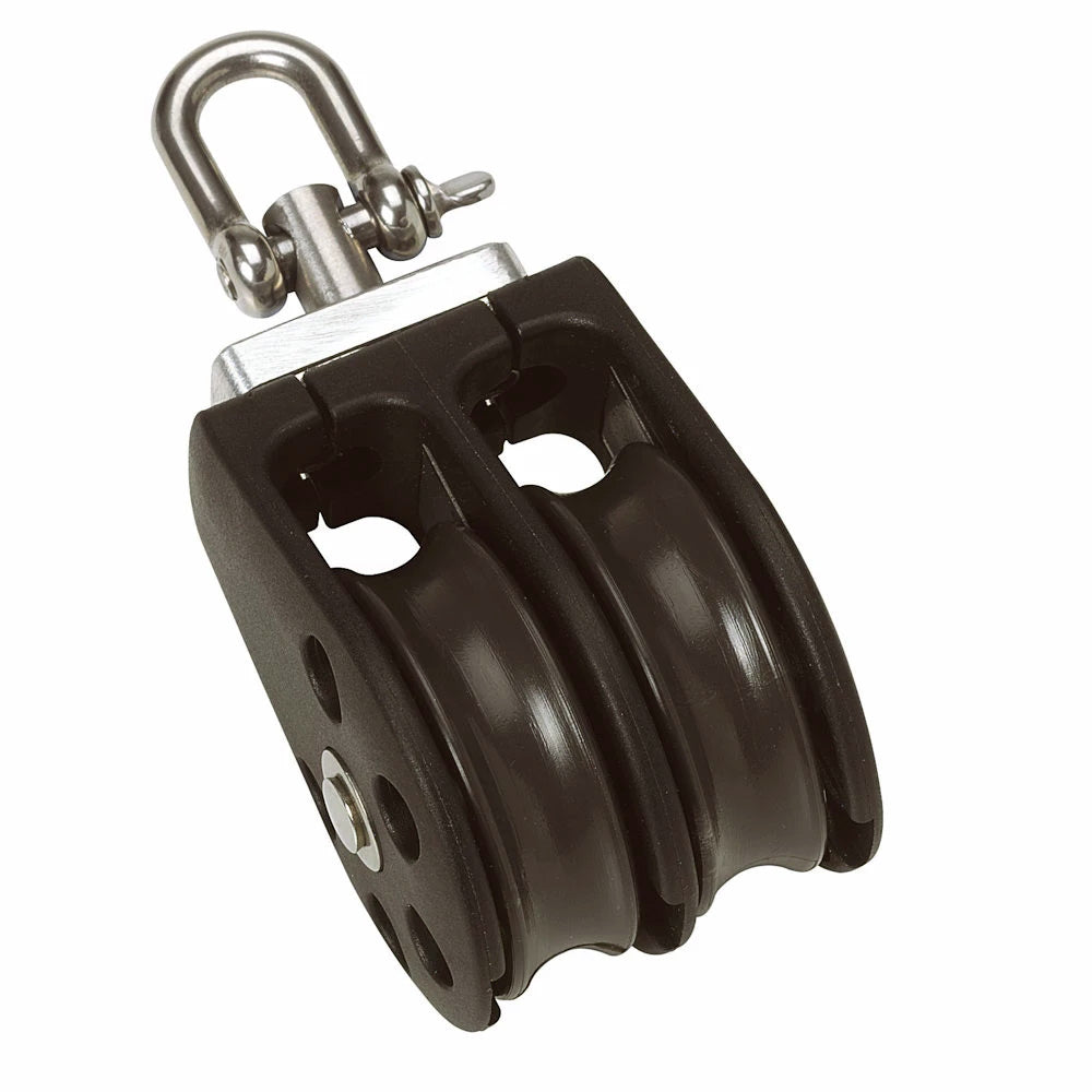 Barton Size 2 35mm Plain Bearing Pulley Block Double wSwivel