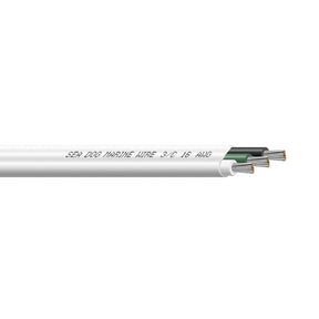 SeaDog 163 AWG Flat Triplex Wire  WhiteGreenBlack  500 8016307