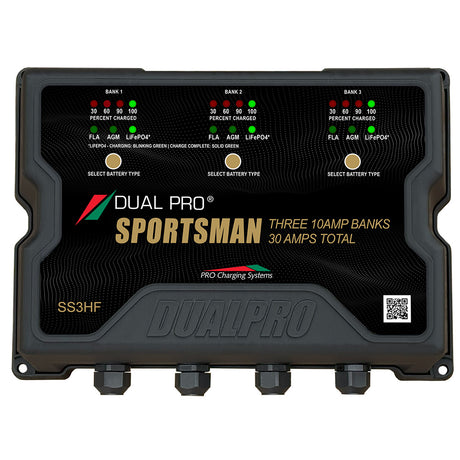 Dual Pro Sportsman Series HF Battery Charter  30 Amp  3 Bank