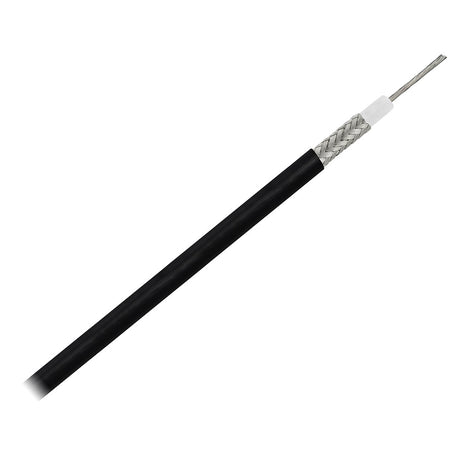 Pacer RG58AU Coax Cable Stranded TV Cond TV Braid  Black Jacket  200 MRG58AU200