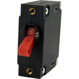 Egis A Series Red Toggle Panel Mount Circuit Breaker  Single Pole 5A 322105