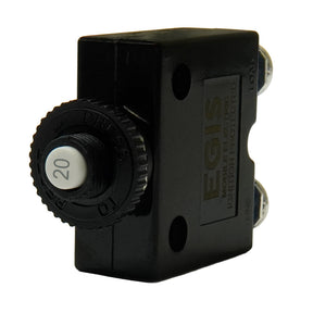 Egis 20A Push Button Panel Mount Circuit Breaker  Screw Terminals 471020