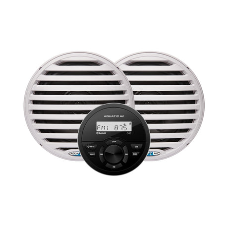 Aquatic AV GS2 Gauge Stereo  Pair of EC651 65 White Speakers CK303