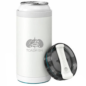 Toadfish SmartGrip 4in1 Can Cooler  12oz  White 1413