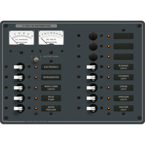 Blue Sea 8068 DC 13 Position Toggle Branch Circuit Breaker Panel  White Switches