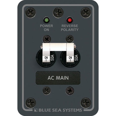 Blue Sea 8079 AC Main Only Circuit Breaker Panel  White Switches