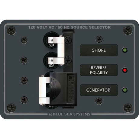 Blue Sea 8061 AC Toggle Source Selector 120V AC  50AMP