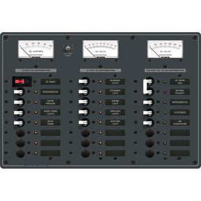 Blue Sea 8084 AC Main 6 PositionsDC Main 15 Positions Toggle Circuit Breaker Panel  White Switches