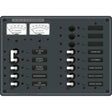 Blue Sea 8076 AC Main 11 Positions Toggle Circuit Breaker Panel  White Switches