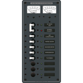 Blue Sea 8074 AC Main 8 Positions Toggle Circuit Breaker Panel  White Switches