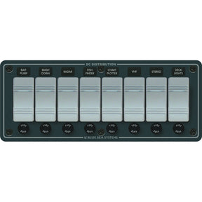 Blue Sea 8261 Waterproof Panel 8 Position  Slate Grey