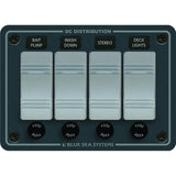 Blue Sea 8262 Waterproof Panel 4 Position  Slate Grey
