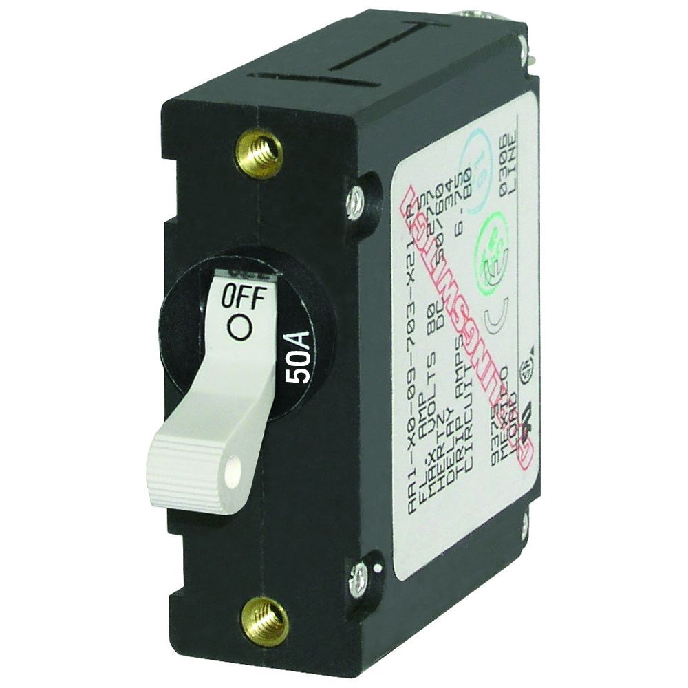 Blue Sea 7230 ACDC Single Pole Magnetic World Circuit Breaker  50AMP