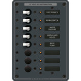 Blue Sea 8023 DC 8 Position Circuit Breaker  White Switches