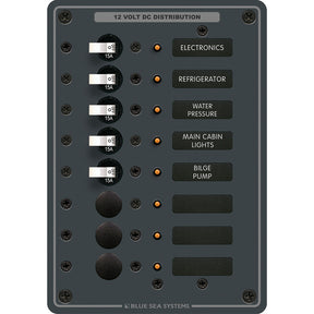 Blue Sea 8023 DC 8 Position Circuit Breaker  White Switches