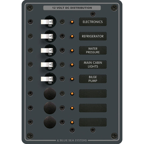 Blue Sea 8023 DC 8 Position Circuit Breaker  White Switches