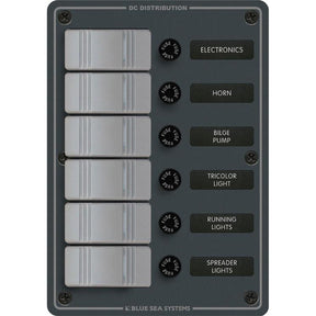 Blue Sea 8053 Slate Grey  6 Position  Vertical
