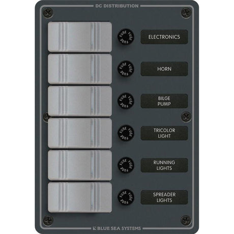 Blue Sea 8053 Slate Grey  6 Position  Vertical