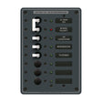 Blue Sea 8027 AC Main 6 Position Breaker Panel  White Switches