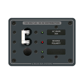 Blue Sea 8029 AC Main 1 Position Breaker Panel  White Switches