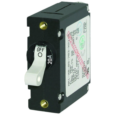 Blue Sea 7214 ACDC Single Pole Magnetic World Circuit Breaker  20AMP