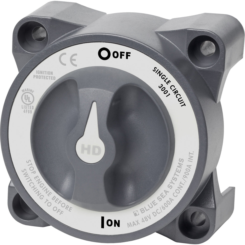 Blue Sea 3001 HDSeries Battery Switch Single Circuit ONOFF wAFD