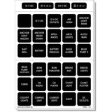 Blue Sea 4218 Square Format Label Set for Battery Management Panels  30