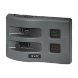 Blue Sea 4302 WeatherDeck Water Resistant Fuse Panel  2 Position  Grey